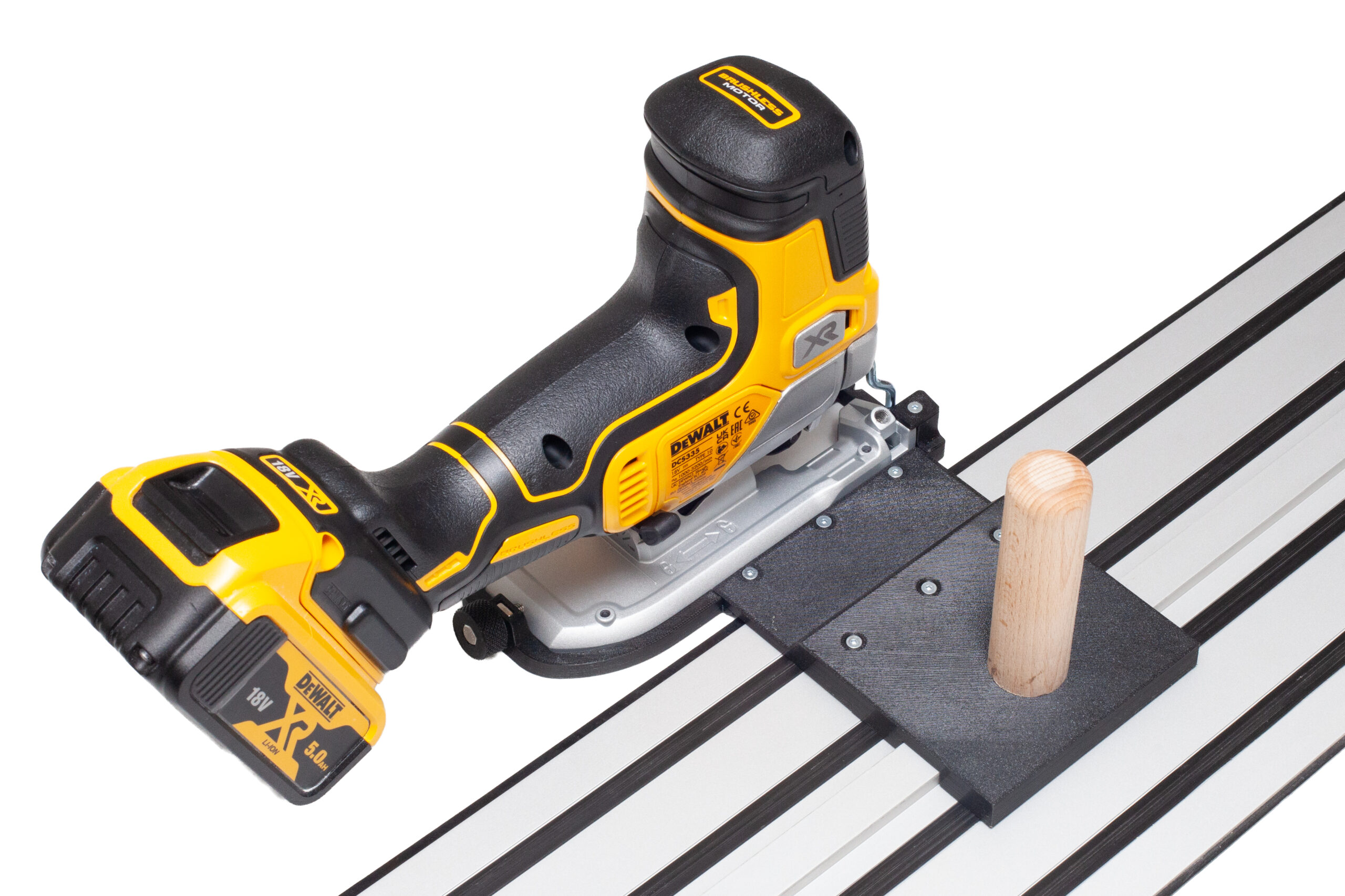 Adapter do wyrzynarki DeWalt DCS335 widok z góry