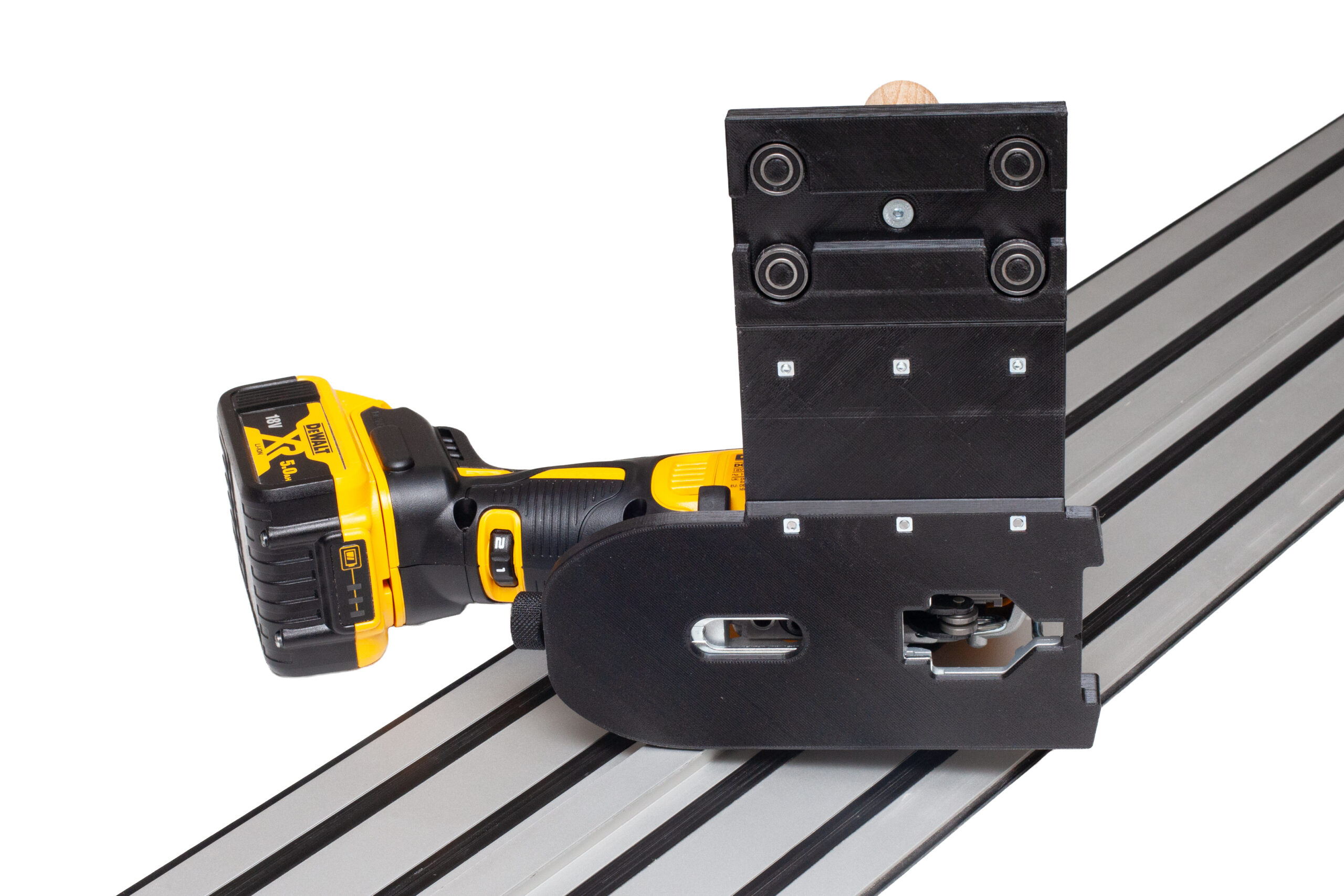 Adapter do wyrzynarki DeWalt DCS334 widok z boku